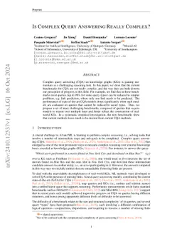 Is Complex Query Answering Really Complex?