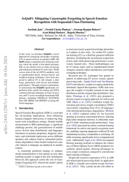SeQuiFi: Mitigating Catastrophic Forgetting in Speech Emotion
  Recognition with Sequential Class-Finetuning