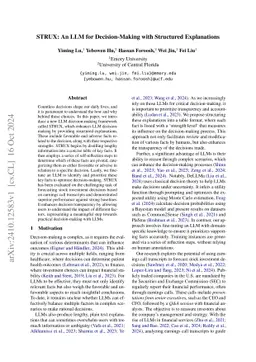 STRUX: An LLM for Decision-Making with Structured Explanations