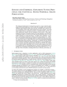 Expand and Compress: Exploring Tuning Principles for Continual Spatio-Temporal Graph Forecasting
