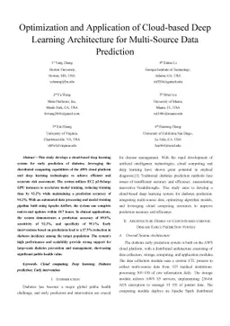 Optimization and Application of Cloud-based Deep Learning Architecture for Multi-Source Data Prediction
