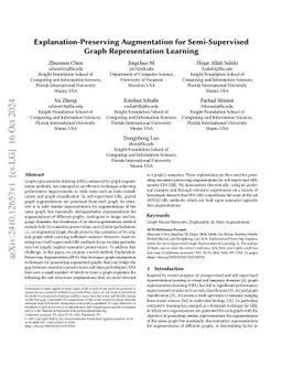 Explanation-Preserving Augmentation for Semi-Supervised Graph Representation Learning