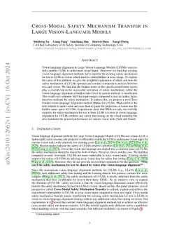 Cross-Modal Safety Mechanism Transfer in Large Vision-Language Models