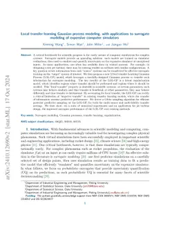 Local transfer learning Gaussian process modeling, with applications to surrogate modeling of expensive computer simulators