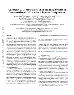 FusionLLM: A Decentralized LLM Training System on Geo-distributed GPUs
  with Adaptive Compression