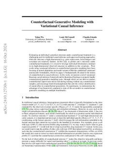 Counterfactual Generative Modeling with Variational Causal Inference