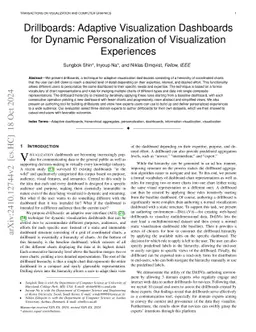 Drillboards: Adaptive Visualization Dashboards for Dynamic
  Personalization of Visualization Experiences