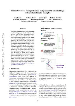 StyleDistance: Stronger Content-Independent Style Embeddings with Synthetic Parallel Examples