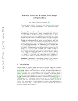 Towards Zero-Shot Camera Trap Image Categorization
