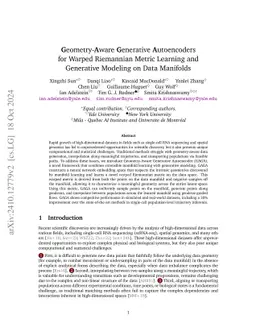 Geometry-Aware Generative Autoencoders for Warped Riemannian Metric Learning and Generative Modeling on Data Manifolds