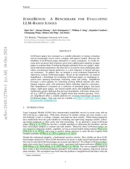 JudgeBench: A Benchmark for Evaluating LLM-based Judges