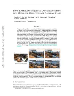 Long-LRM: Long-sequence Large Reconstruction Model for Wide-coverage Gaussian Splats