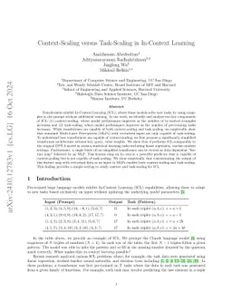 Context-Scaling versus Task-Scaling in In-Context Learning