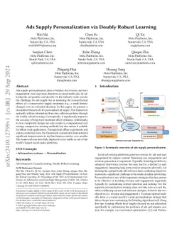 Ads Supply Personalization via Doubly Robust Learning
