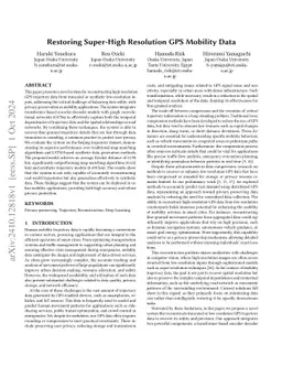 Restoring Super-High Resolution GPS Mobility Data