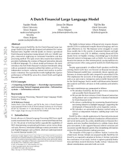 A Dutch Financial Large Language Model