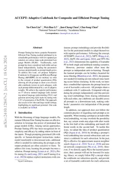 ACCEPT: Adaptive Codebook for Composite and Efficient Prompt Tuning