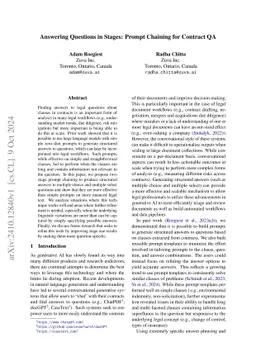 Answering Questions in Stages: Prompt Chaining for Contract QA