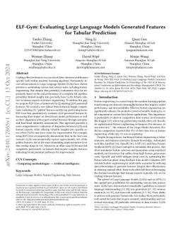 ELF-Gym: Evaluating Large Language Models Generated Features for Tabular
  Prediction