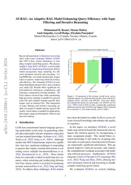 AT-RAG: An Adaptive RAG Model Enhancing Query Efficiency with Topic
  Filtering and Iterative Reasoning