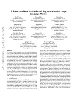 A Survey on Data Synthesis and Augmentation for Large Language Models