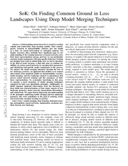 Deep Model Merging: The Sister of Neural Network Interpretability -- A Survey