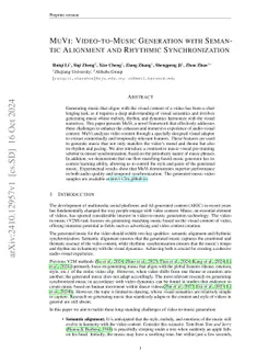 MuVi: Video-to-Music Generation with Semantic Alignment and Rhythmic
  Synchronization