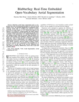 BlabberSeg: Real-Time Embedded Open-Vocabulary Aerial Segmentation