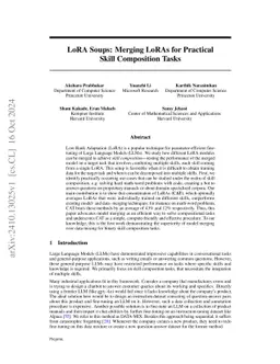 LoRA Soups: Merging LoRAs for Practical Skill Composition Tasks