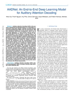 AADNet: An End-to-End Deep Learning Model for Auditory Attention Decoding