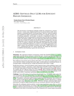 AERO: Entropy-Guided Framework for Private LLM Inference