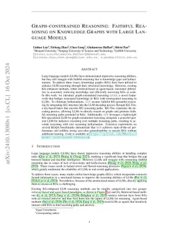 Graph-constrained Reasoning: Faithful Reasoning on Knowledge Graphs with Large Language Models