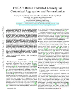 FedCAP: Robust Federated Learning via Customized Aggregation and
  Personalization
