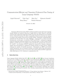 Communication-Efficient and Tensorized Federated Fine-Tuning of Large Language Models