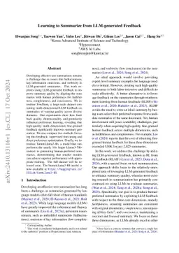 Learning to Summarize from LLM-generated Feedback