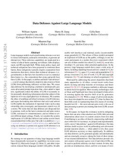 Data Defenses Against Large Language Models