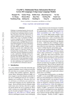 CLaMP 2: Multimodal Music Information Retrieval Across 101 Languages Using Large Language Models