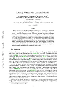 Learning to Route LLMs with Confidence Tokens