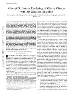 GlossyGS: Inverse Rendering of Glossy Objects with 3D Gaussian Splatting