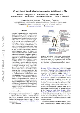 Cross-Lingual Auto Evaluation for Assessing Multilingual LLMs