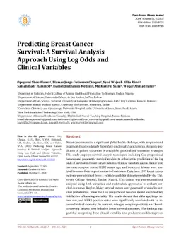 Predicting Breast Cancer Survival: A Survival Analysis Approach Using
  Log Odds and Clinical Variables