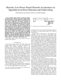 Shavette: Low Power Neural Network Acceleration via Algorithm-level Error Detection and Undervolting