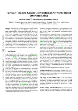 Partially Trained Graph Convolutional Networks Resist Oversmoothing