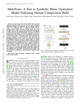 MeloTrans: A Text to Symbolic Music Generation Model Following Human
  Composition Habit