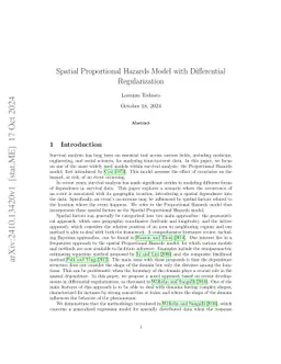 Spatial Proportional Hazards Model with Differential Regularization