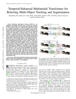 Temporal-Enhanced Multimodal Transformer for Referring Multi-Object
  Tracking and Segmentation