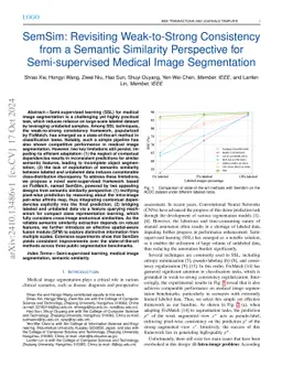 SemSim: Revisiting Weak-to-Strong Consistency from a Semantic Similarity
  Perspective for Semi-supervised Medical Image Segmentation