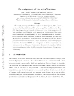 On uniqueness of the set of k-means