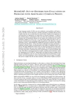 MathGAP: Out-of-Distribution Evaluation on Problems with Arbitrarily Complex Proofs