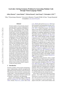 GeoCoder: Solving Geometry Problems by Generating Modular Code through
  Vision-Language Models